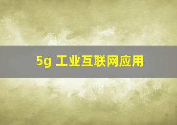 5g 工业互联网应用